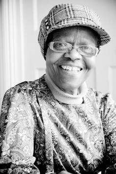 Woman's smiling face