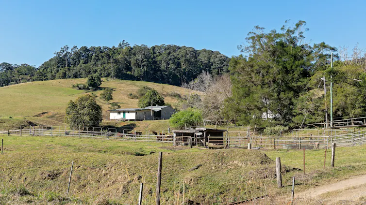 house and shed in rural setting
