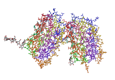 3D model of human interferon-beta structure