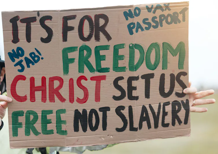 A protest placard.