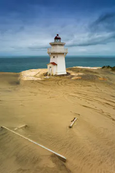 Lighthouse in Kaipara Harbour.