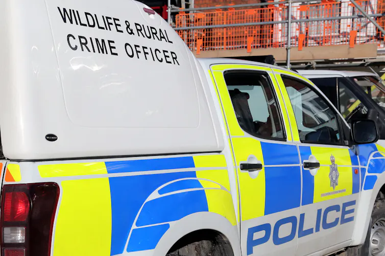 A UK wildlife & rural crime officer’s patrol car.