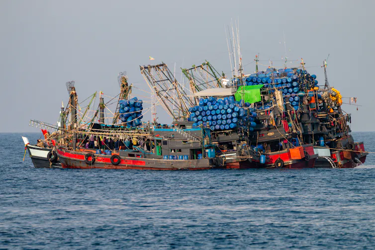 An overstocked fishing trawler.