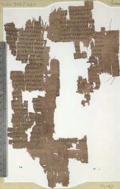 Fragmento de papiro.
