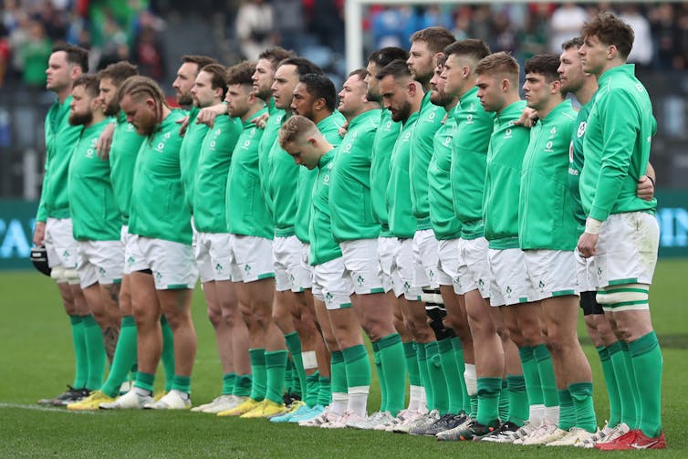 The Irish rugby team, February 2023.