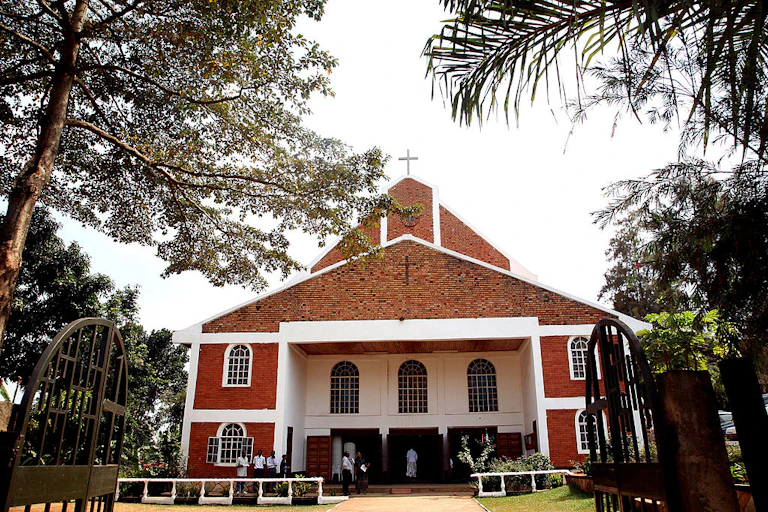 Front view of a church