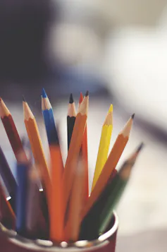 A jar of pencils.