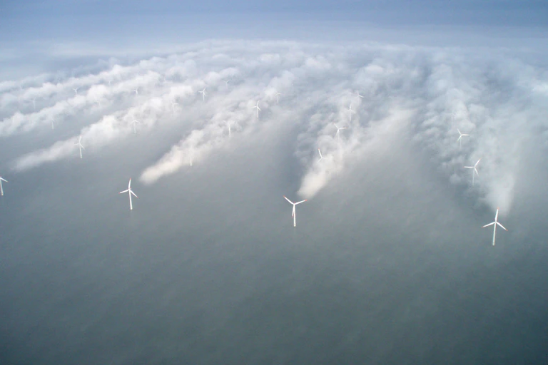 sillage d'éoliennes