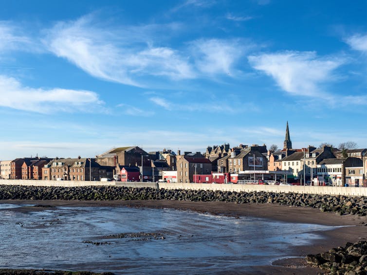 Kirkcaldy viewed from the seashore