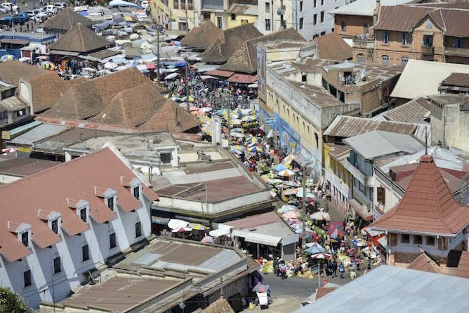 .Madagascar, Antananarivo, paysage urbain.