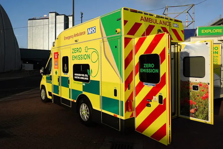 A hydrogen-powered ambulance