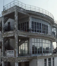 Crumbling hospital building