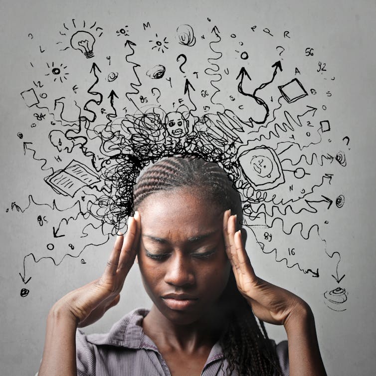 Woman experiencing anxiety.