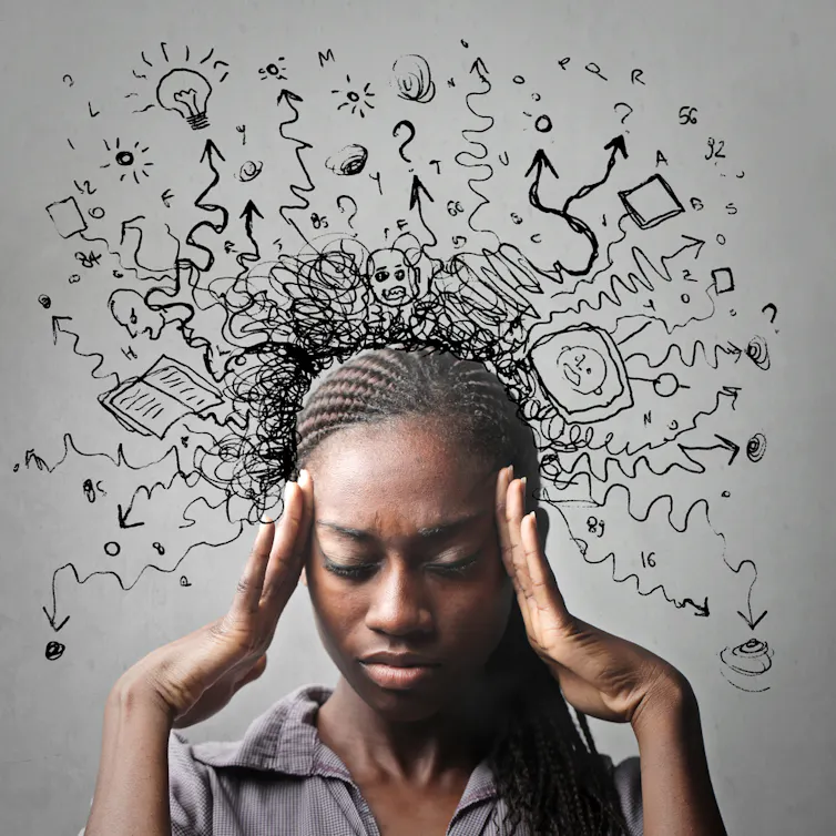 Woman experiencing anxiety.