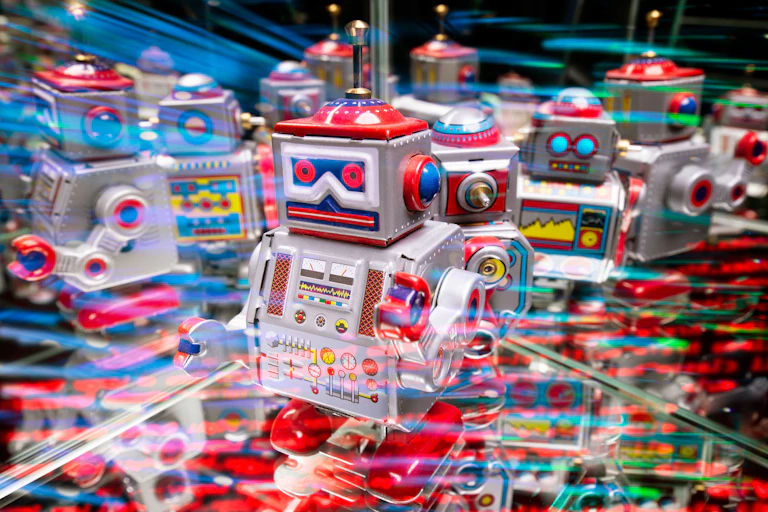 robot et miroirs