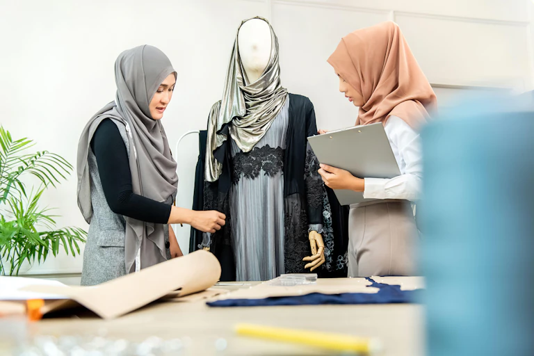Fashion designers at work.