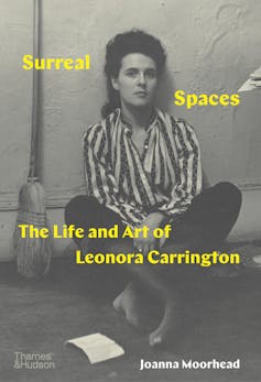 Book cover featuring black and white photo of a woman sitting on the floor.