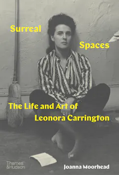 Book cover featuring black and white photo of a woman sitting on the floor.