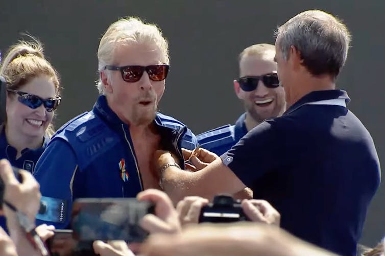 Billionaire Richard Branson receives astronaut wings