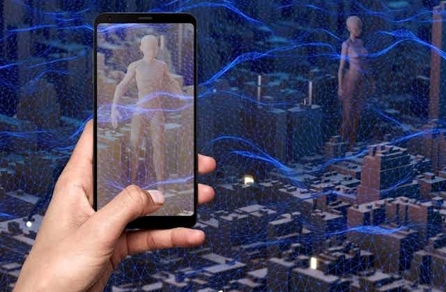 Hologramme sur un smartphone