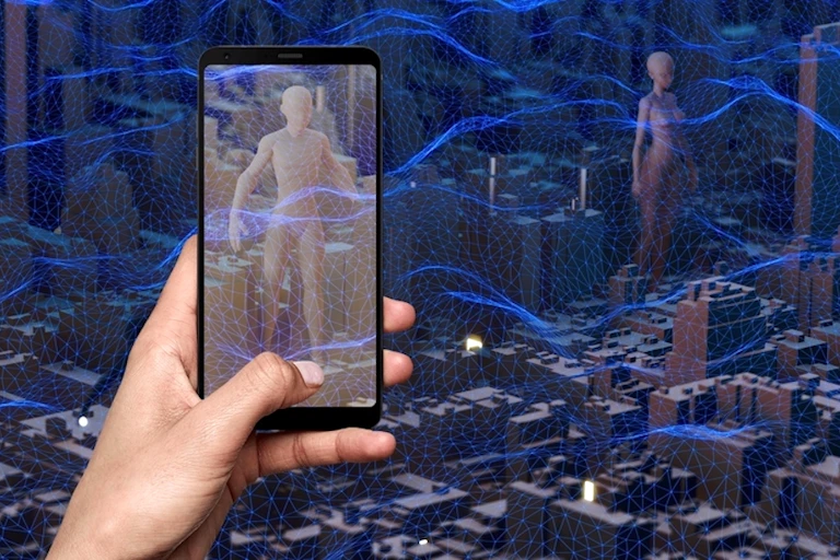 Hologramme sur un smartphone