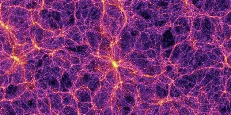 A simulation of the cosmic web
