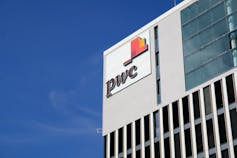 A building showing the PwC logo