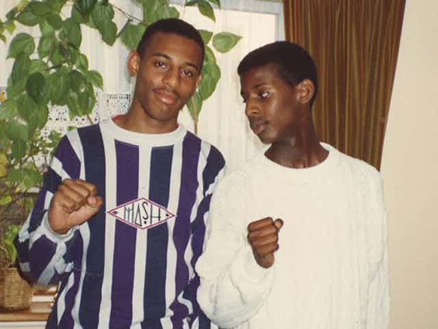 Photo of young Stephen Lawrence and his brother 