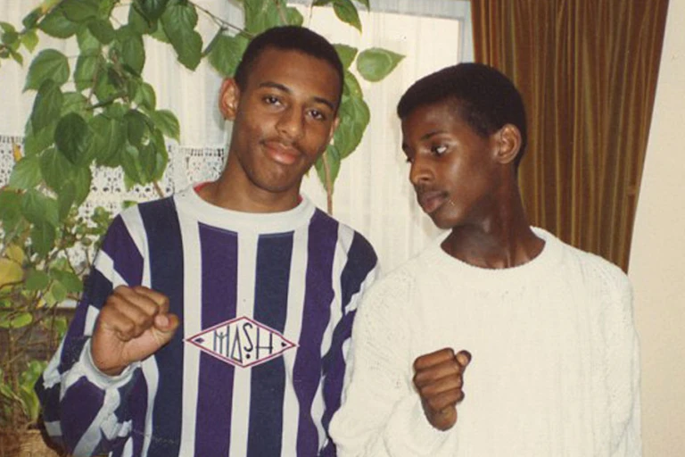 Photo of young Stephen Lawrence and his brother