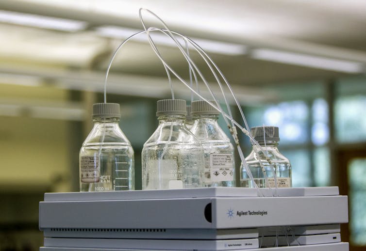 Equipment used to test for PFAS in drinking water.
