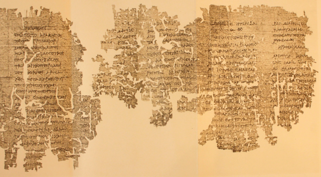 Fragment de papyrus.