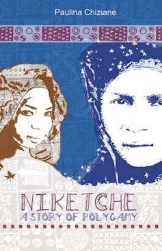 A book cover with illustrations of two women wearing traditional African headgear.