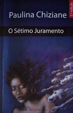 A book cover with an illustration of a woman who appears to be floating underwater, with various animals swimming past her.