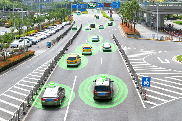 Representation of smart cars.