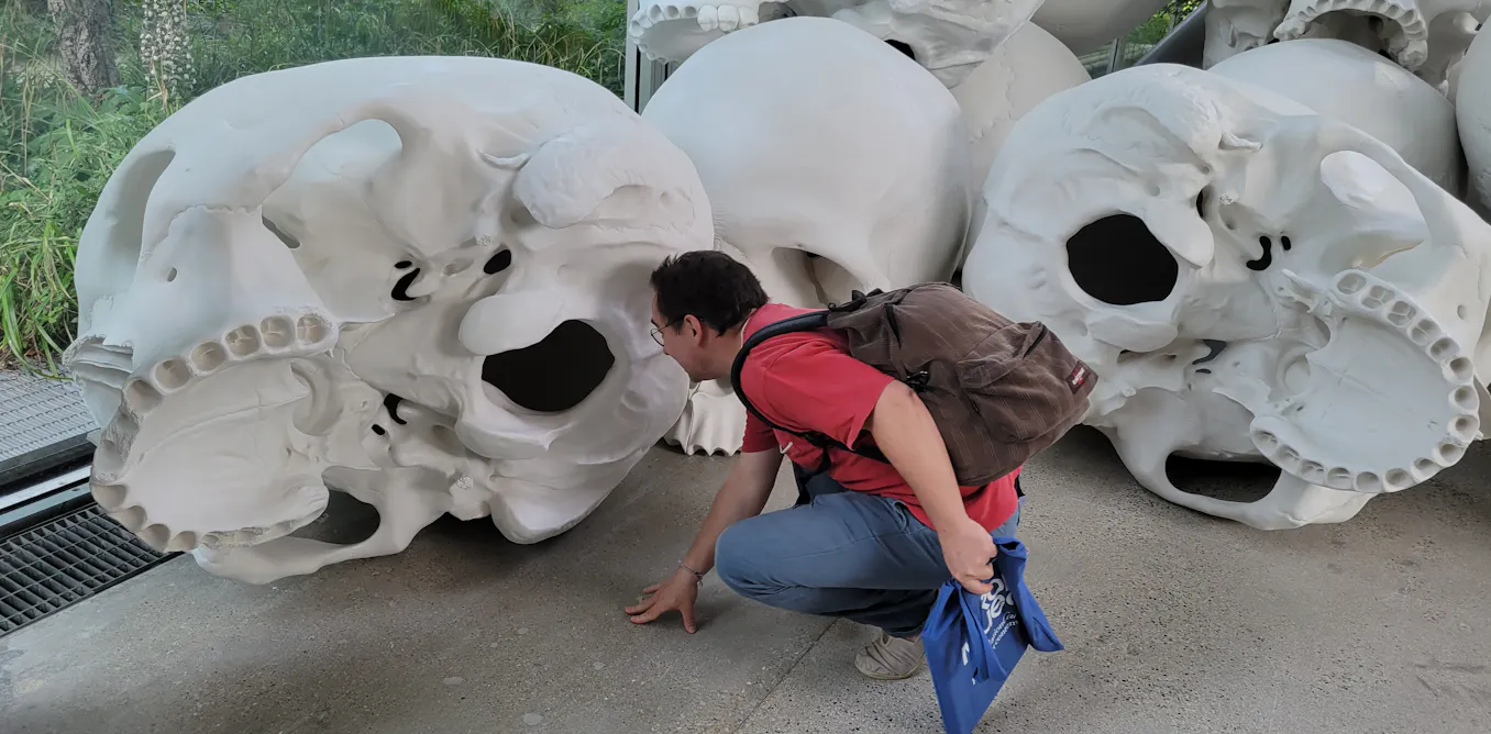 les crânes géants de Ron Mueck vus par un paléoanthropologue les crânes géants de Ron Mueck vus par un paléoanthropologue