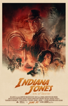 The film poster of Indiana Jones and the Dial of Destiny