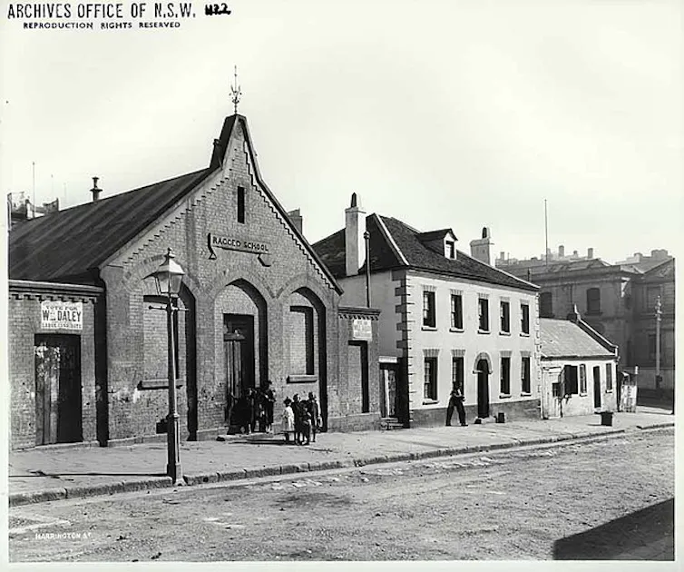 A Ragged School in the Rocks in Sydney.
