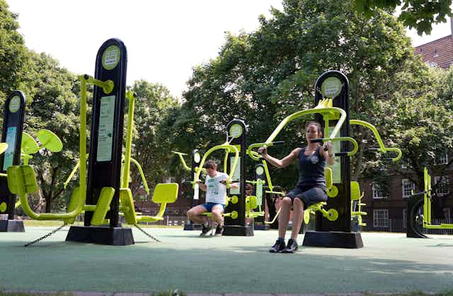 Exercise space in park