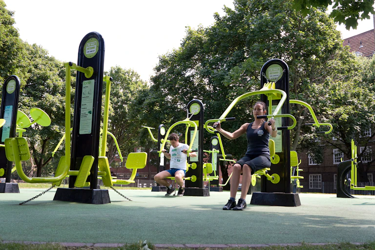Exercise space in park