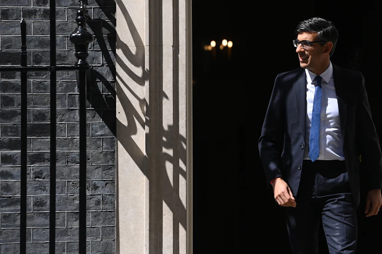 Rishi Sunak outside number 10 Downing Street