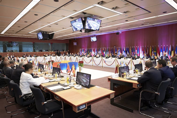 Pleno durante la Cumbre UE-CELAC en 2015. European External Action Service, CC BY-SA