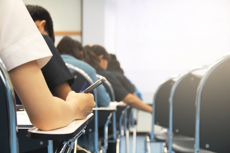 Students in exam hall