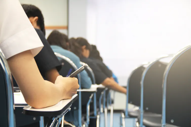 Students in exam hall