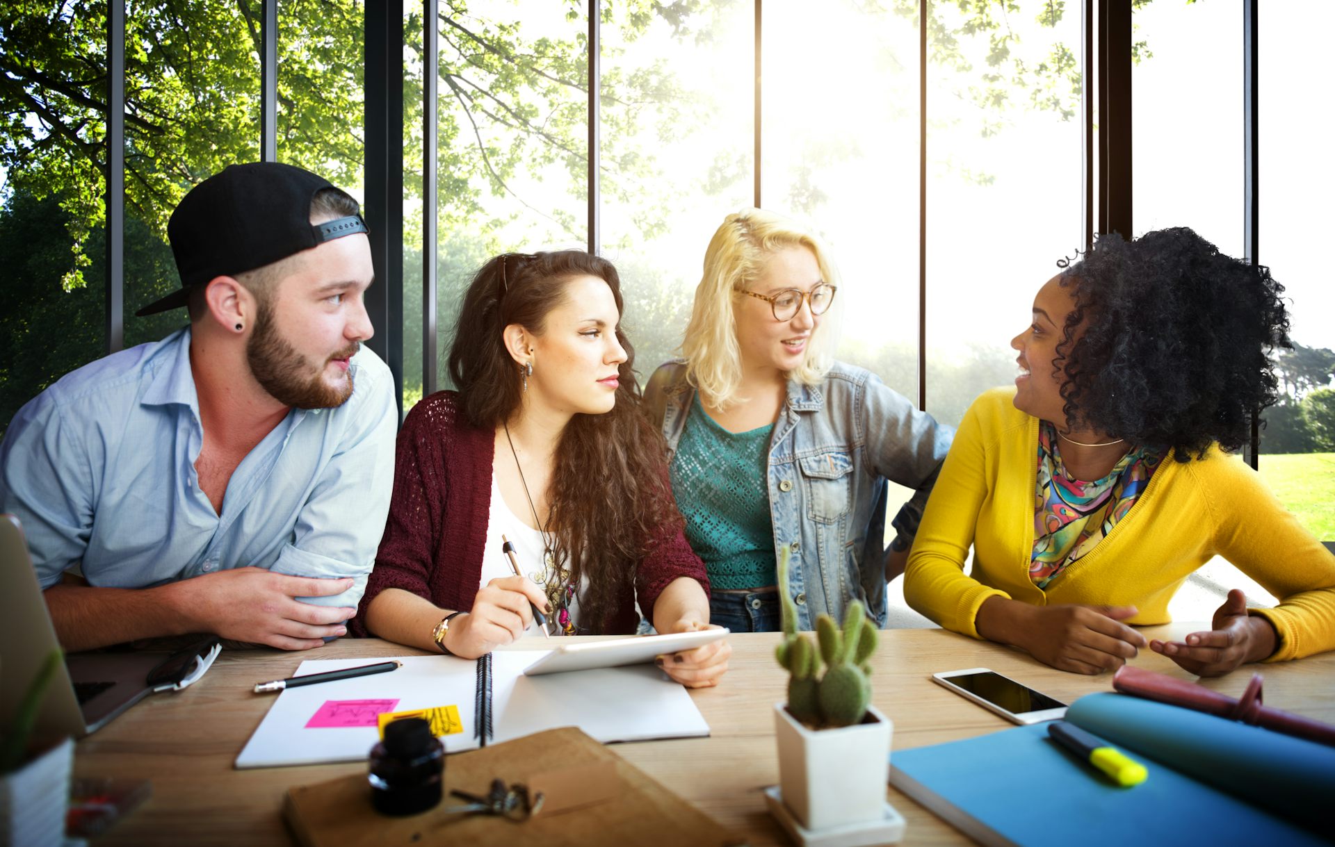 Group of people working on project
