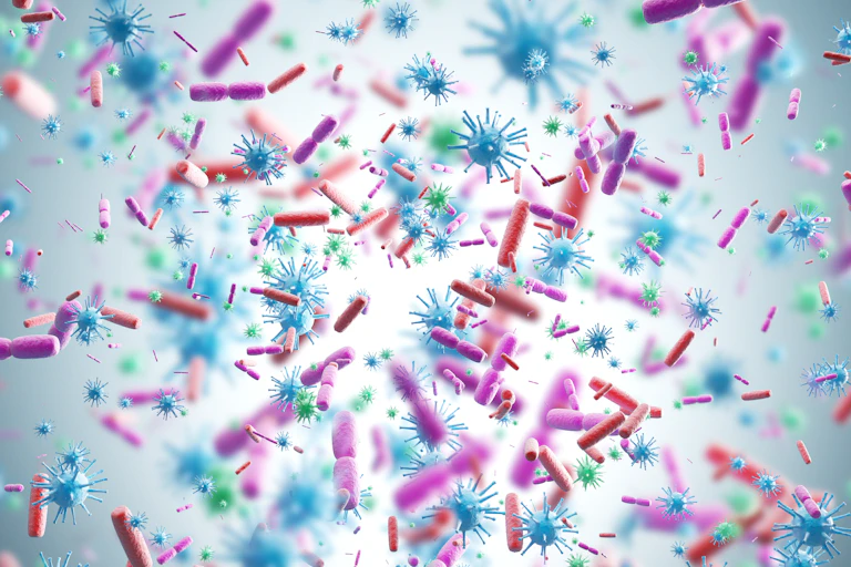 graphic showing different kinds of germs