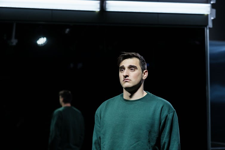 An actor in a green jumper