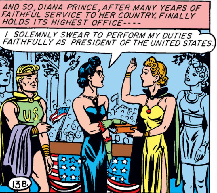 Diana Prince takes the oath of office