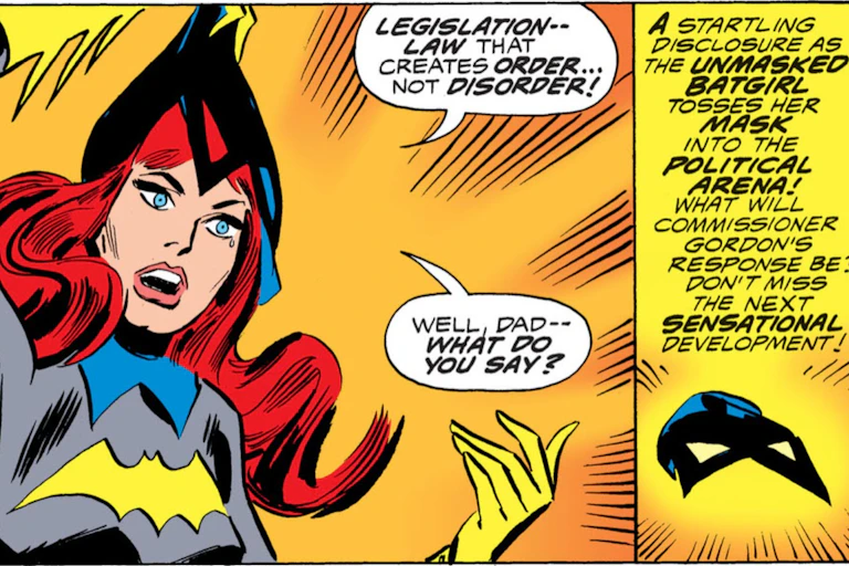 Batgirl announces her desire to run for Congress.