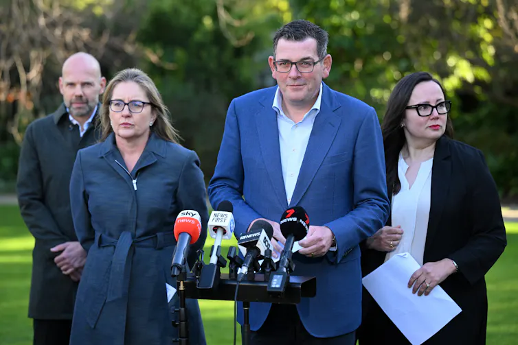 Victorian Premier Daniel Andrews speaks to media