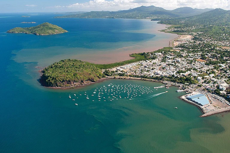 Vue aérienne du territoire ultrapériphérique de Mayotte